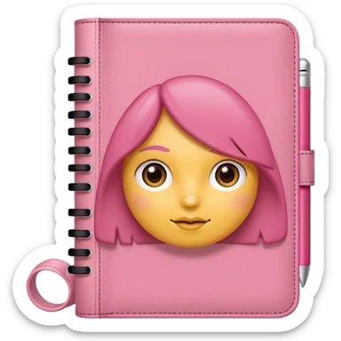 Agenda rosa sticker
