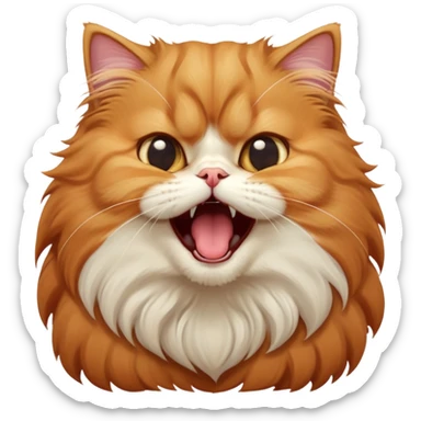 cinematic-adorable-big-eyed-fluffy-ginger-persian-cat-portrait-emoji,-head-tilted-playfully-with-a-cute,-exaggerated-yawn,-fluffy-ginger,-simplified-yet-irresistibly-cute-features sticker