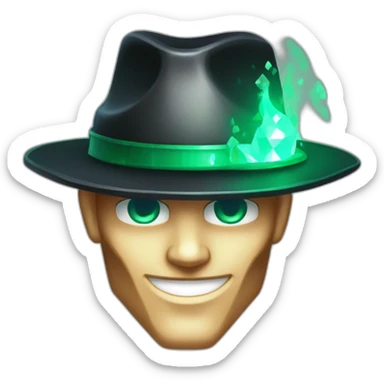 Pixel Fedora Halloween Head Diamond Obsidian Emerald Flame Shiny Glow Reward Legendary Unique Epic Mystery sticker