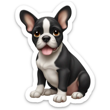 French bull dog puppy sticker