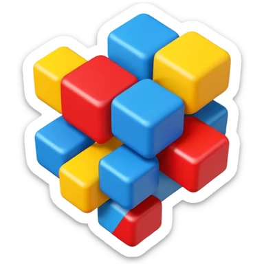 3D colour  combo sticker