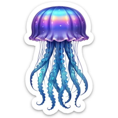 a beautiful jellyfish with a medieval design, medieval coat of arms style, heraldic elements, shield background, elegant and regal sticker