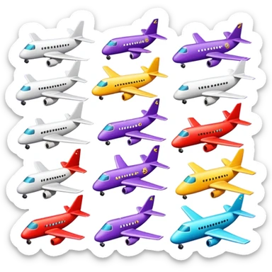 Twitch channel emojis for an aviation themed discord sticker