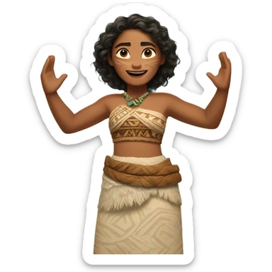 moana open arms sticker