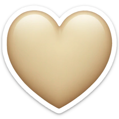 Beige heart  sticker