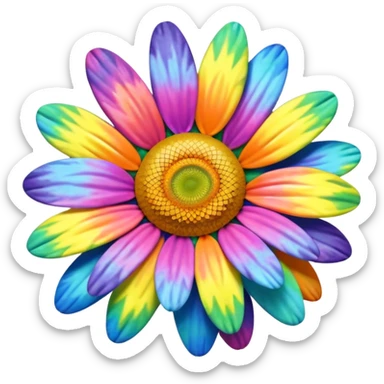 Tie dye daisy vdub  sticker