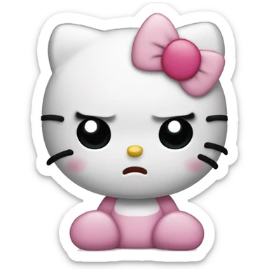 Hello kitty sad sticker