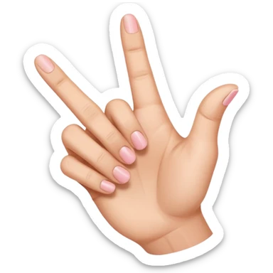 This emoji:🤙 but the lowest tumb is cut sticker