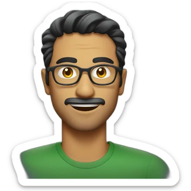 cool pakistani man winking sticker