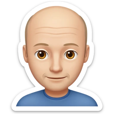 A man’s balding sticker