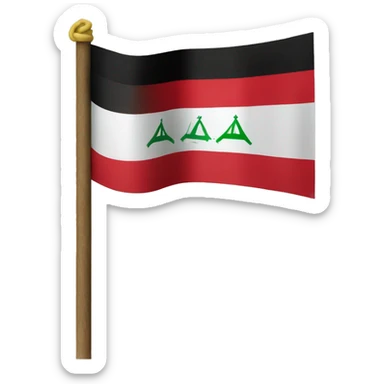 iraqi flag with a bow on the corner sticker