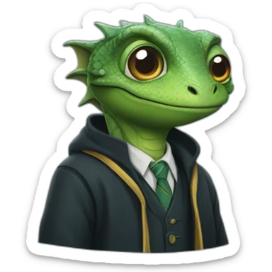 Harry Potter but he’s actually a lizard sticker