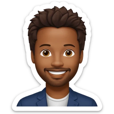 Shawn Wayans with dark brown hair sticker
