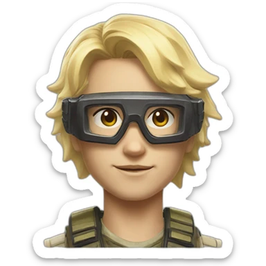 Apex legends soldat blond brille sticker