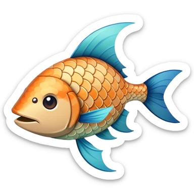 Steve from Minecraft as a fish ￼ sticker