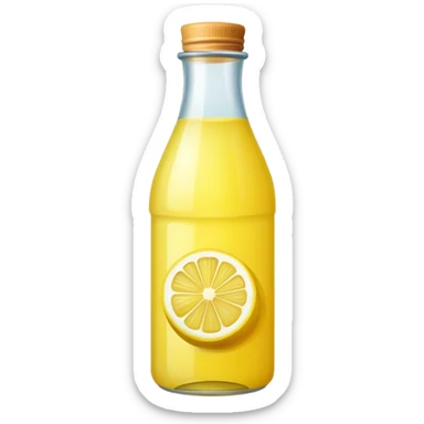 Lemon juice bottled sticker