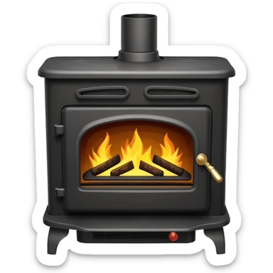 wood burning stove sticker