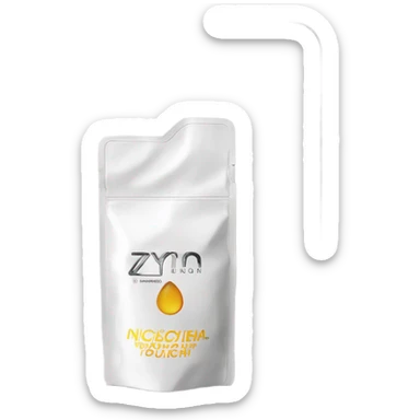 Zyn nocotine pouche can sticker