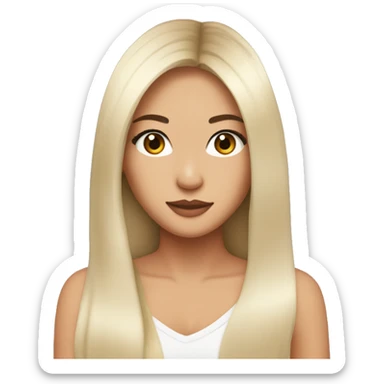 asian glamorous slightly tan long lashes hair down and long upper body sticker