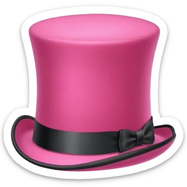 Pink top hat sticker