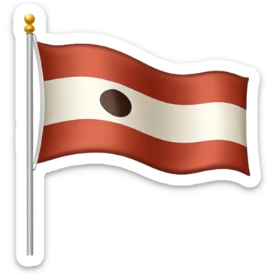 Indonesian flag but poop in mid sticker