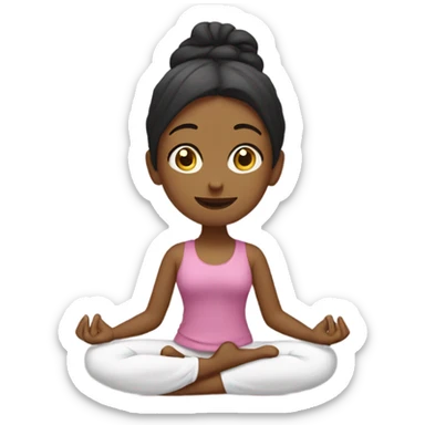 Chica haciendo yoga sticker