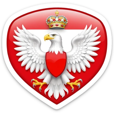 Polish flag with eagle sticker
