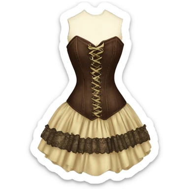 Beautiful vintage corset dress  sticker