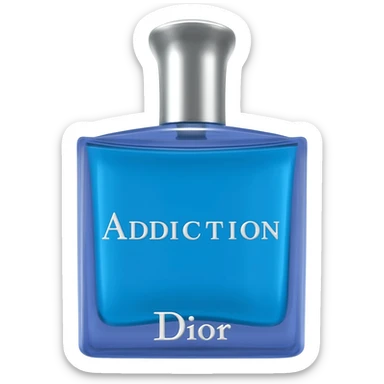 Blue Dior addiction bottle of perfume sticker