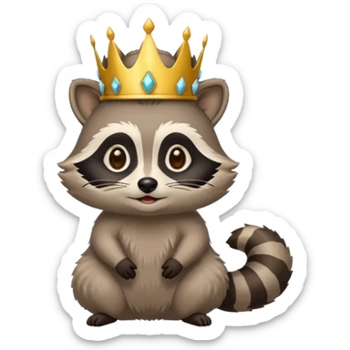racoon queen sticker