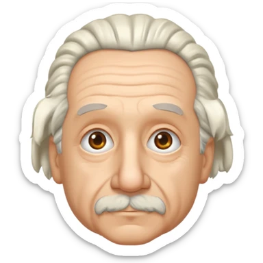 Einstein character front view sticker