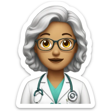 DOCTORA CON RULOS  sticker