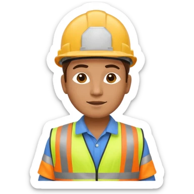 construction worker sticker
