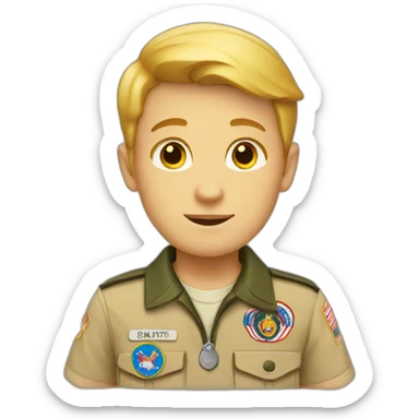 white boy scout sticker