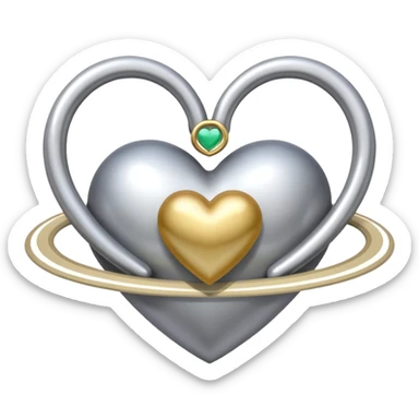 Cœur avec l’anneau de saturne sticker