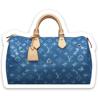 Blue louis vuitton keepall sticker