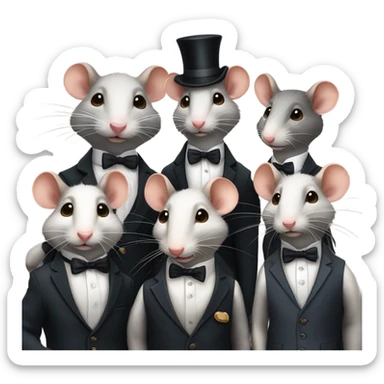Dapper Rats sticker