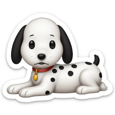 Snoopy acostado en el suelo  sticker