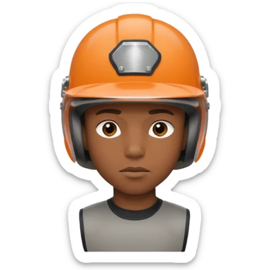 skateboarder black boy mugshot with helmet sticker