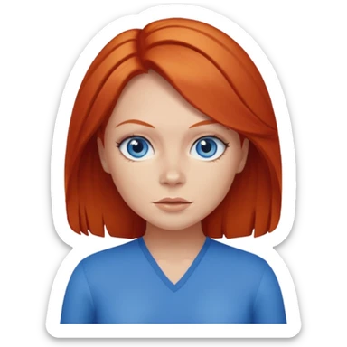 Ginger Spice with blue eyes sticker