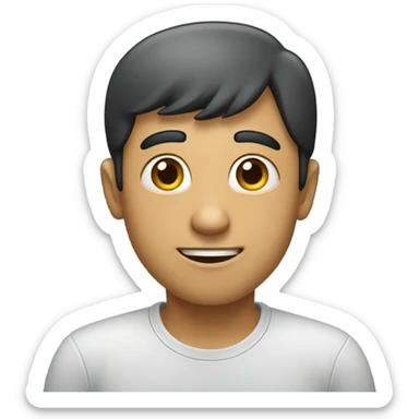 Side eye smile sticker