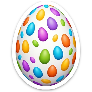 Colorful Easter egg with pattern on it sticker
