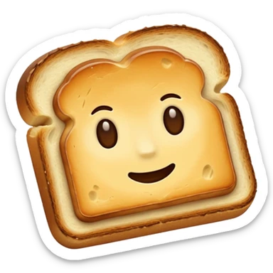 toasted bread on butter sticker