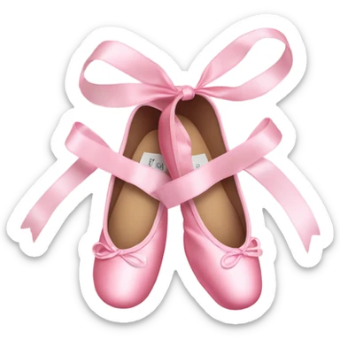 Pink ballet shoes  sticker