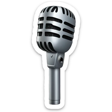 Singing microphone with glitter sleeve sticker