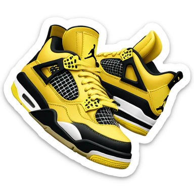 jordan 4 tunder yellow sticker