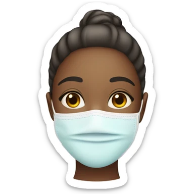 the girl with the moisturizing mask on her face sticker