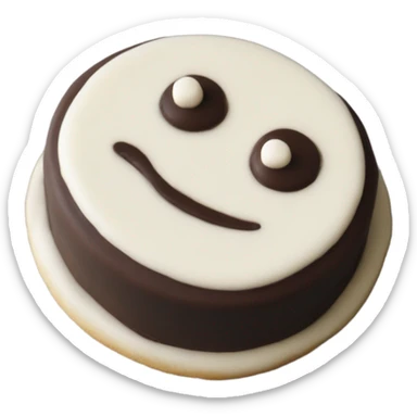 One Black and white cookie equal size sticker