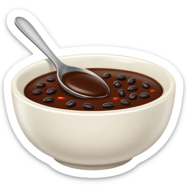 small ceramic bowl of smooth black bean sauce, no spoon sticker