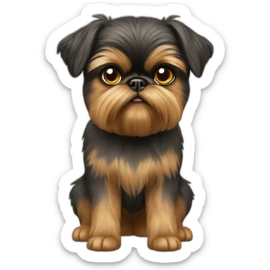 Short hair Brussels griffon dog sticker